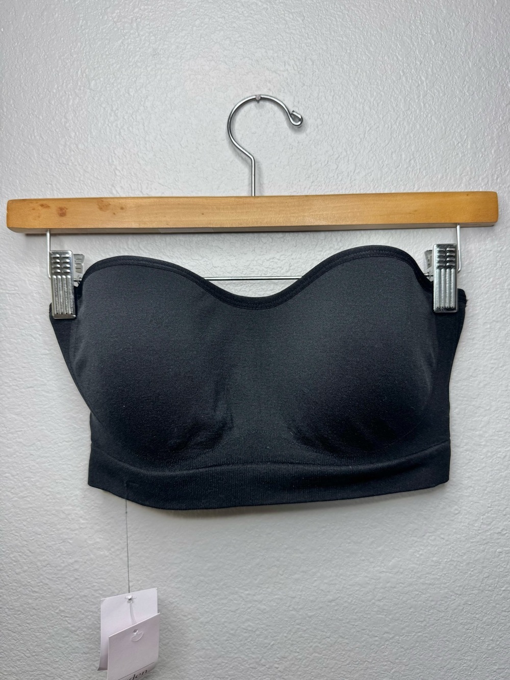 Auden Black Padded Strapless Bandeau Medium